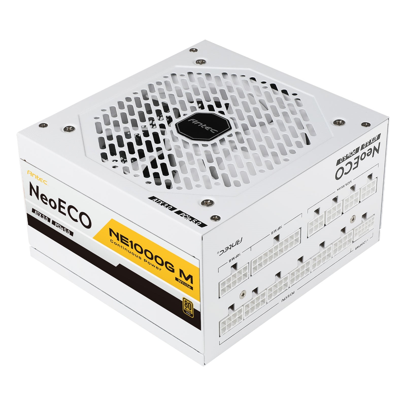 Antec NE1000G M 1000W ATX 3.0 PSU - White, Fully Modular, 80 PLUS Gold Antec NE1000G M 1000W ATX 3.0 PSU - White, Fully Modular, 80 PLUS Gold